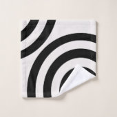 Mittelalterliche moderne Abstrakte Arkaden Schwarz Badhandtuch Set (Waschlappen)