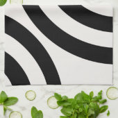 Mittelalterliche moderne Abstrakte Arkaden Schwarz Geschirrtuch (Gefaltet)