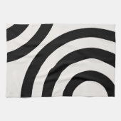 Mittelalterliche moderne Abstrakte Arkaden Schwarz Geschirrtuch (Horizontal)