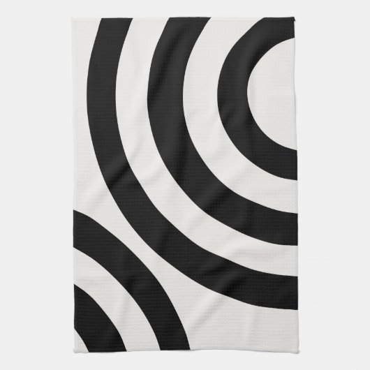 Mittelalterliche moderne Abstrakte Arkaden Schwarz Geschirrtuch (Vertikal)