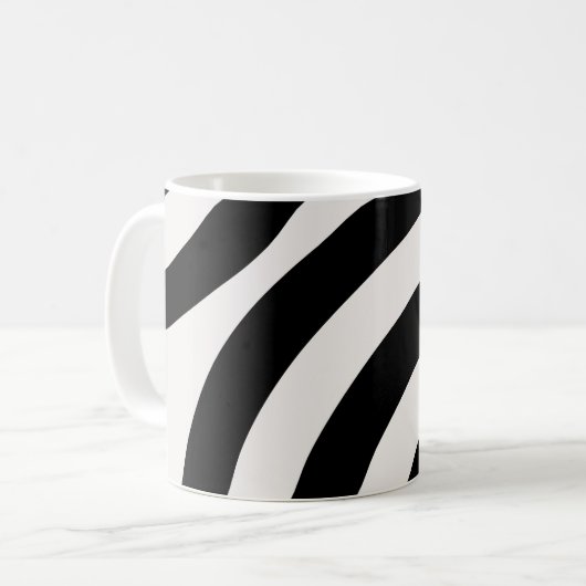 Mittelalterliche moderne Abstrakte Arkaden Schwarz Kaffeetasse (Vorderseite Links)