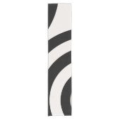 Mittelalterliche moderne Abstrakte Arkaden Schwarz Kurzer Tischläufer (Vorderseite)