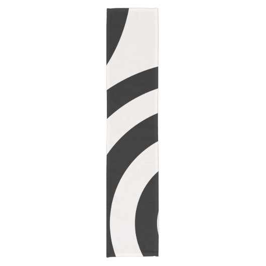 Mittelalterliche moderne Abstrakte Arkaden Schwarz Kurzer Tischläufer (Vorderseite)