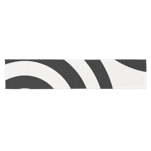 Mittelalterliche moderne Abstrakte Arkaden Schwarz Kurzer Tischläufer (Horizontal)