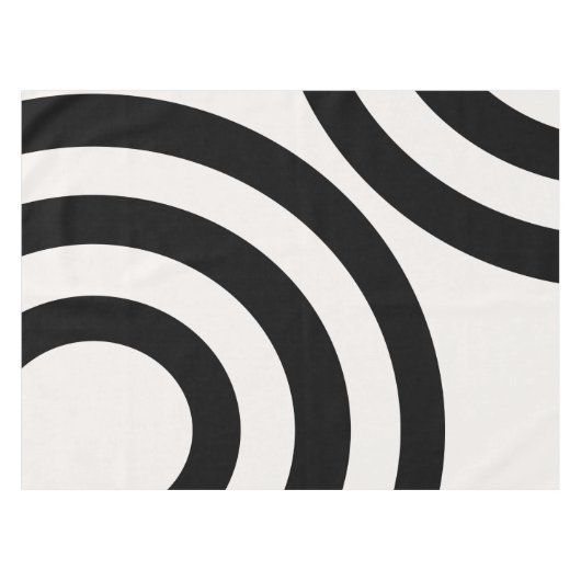 Mittelalterliche moderne Abstrakte Arkaden Schwarz Tischdecke (Vorderseite (Horizontal))