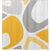 Mittelalterliche moderne Abstrakte Formen 2 Gelb,  Duschvorhang (Vorderseite)