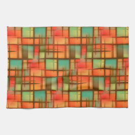 Mittelalterliche Moderne Abstrakte Karierte blaugr Küchentuch