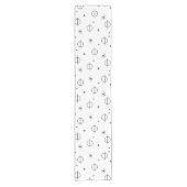 Mittelalterliche moderne Abstrakte Kreise Sterne W Kurzer Tischläufer (Vorderseite)