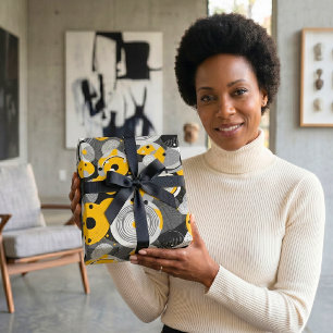Mittelalterliche moderne Abstrakte Kreislaufafrika Geschenkpapier