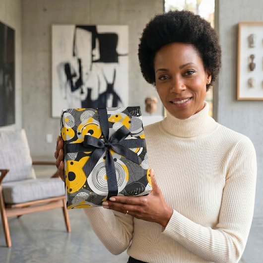 Mittelalterliche moderne Abstrakte Kreislaufafrika Geschenkpapier
