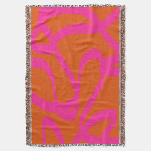 Mittelalterliche moderne Abstrakte Linien Orange u Decke (Vorderseite Vertikal)