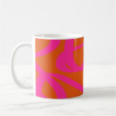 Mittelalterliche moderne Abstrakte Linien Orange u Kaffeetasse (Links)