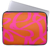 Mittelalterliche moderne Abstrakte Linien Orange u Laptopschutzhülle (Vorderseite)