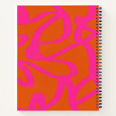 Mittelalterliche moderne Abstrakte Linien Orange u Notizblock (Rückseite)