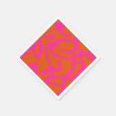 Mittelalterliche moderne Abstrakte Linien Orange u Serviette (Ecke)