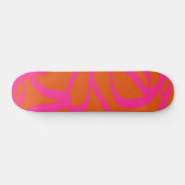 Mittelalterliche moderne Abstrakte Linien Orange u Skateboard (Horizontal)