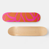 Mittelalterliche moderne Abstrakte Linien Orange u Skateboard (Horizontal)