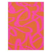 Mittelalterliche moderne Abstrakte Linien Orange u Tischdecke (Vorderseite)