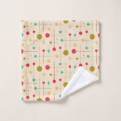 Mittelalterliche Moderne Abstrakte Muster 29 Creme Badhandtuch Set (Waschlappen)