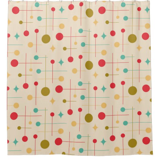 Mittelalterliche Moderne Abstrakte Muster 29 Creme Duschvorhang (Vorderseite)