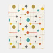 Mittelalterliche Moderne Abstrakte Muster 29 Creme Fleecedecke (Vorderseite)