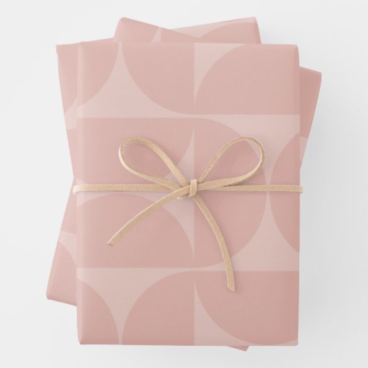 Mittelalterliche Moderne Abstrakte Muster Blush Pi Geschenkpapier Set (Beispiel)