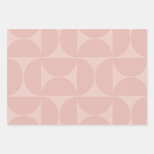Mittelalterliche Moderne Abstrakte Muster Blush Pi Geschenkpapier Set (Vorderseite)