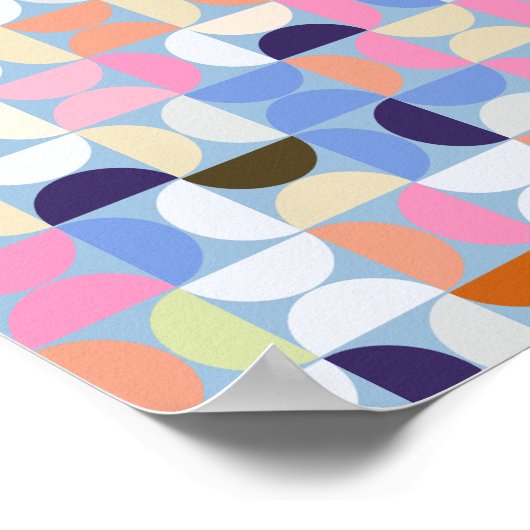 Mittelalterliche Moderne Abstrakte Muster farbenfr Poster (Ecke)