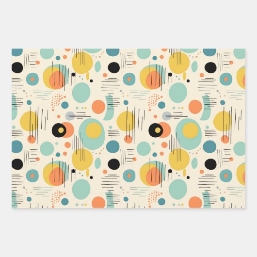 Mittelalterliche Moderne Abstrakte Muster Geschenkpapier Set (Vorderseite)