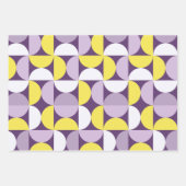 Mittelalterliche Moderne Abstrakte Muster Lila und Geschenkpapier Set (Vorderseite)