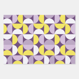 Mittelalterliche Moderne Abstrakte Muster Lila und Geschenkpapier Set
