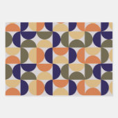 Mittelalterliche Moderne Abstrakte Muster Orange & Geschenkpapier Set (Vorderseite 3)