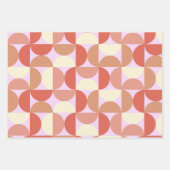 Mittelalterliche Moderne Abstrakte Muster rosa Geschenkpapier Set (Vorderseite 3)