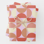 Mittelalterliche Moderne Abstrakte Muster rosa Geschenkpapier Set (Beispiel)