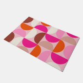 Mittelalterliche Moderne Abstrakte Muster Rosa Ora Fußmatte (Schrägansicht)