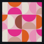 Mittelalterliche Moderne Abstrakte Muster Rosa Ora Künstlicher Leinwanddruck<br><div class="desc">Retro Mitte des Jahrhunderts moderne Muster - abstrakte geometrische Formen - minimalistische Muster in Rosa,  Orange,  Braun und Weiß.</div>