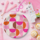 Mittelalterliche Moderne Abstrakte Muster Rosa Ora Pappteller (Party)