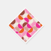 Mittelalterliche Moderne Abstrakte Muster Rosa Ora Serviette (Ecke)