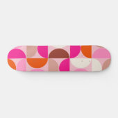 Mittelalterliche Moderne Abstrakte Muster Rosa Ora Skateboard (Horizontal)