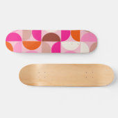 Mittelalterliche Moderne Abstrakte Muster Rosa Ora Skateboard (Horizontal)