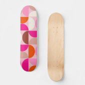 Mittelalterliche Moderne Abstrakte Muster Rosa Ora Skateboard (Vorderseite)