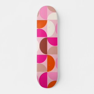 Mittelalterliche Moderne Abstrakte Muster Rosa Ora Skateboard
