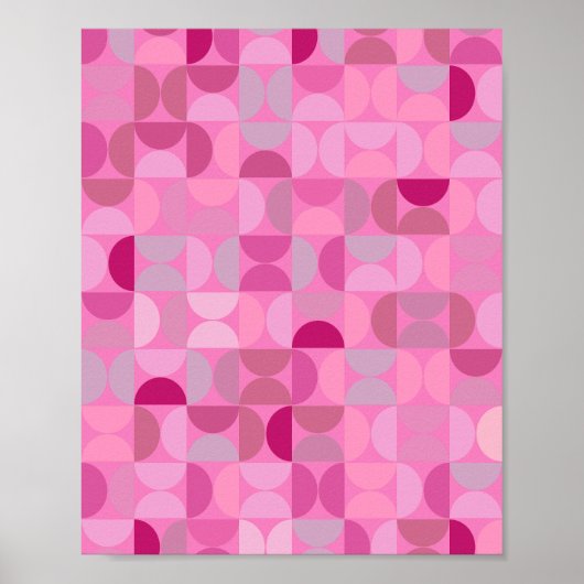 Mittelalterliche Moderne Abstrakte Muster rosa Poster (Vorne)