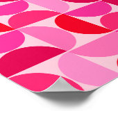 Mittelalterliche moderne Abstrakte Muster rosa und Poster (Ecke)