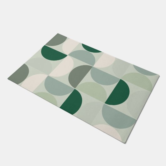 Mittelalterliche moderne Abstrakte Musterschablone Fußmatte (Schrägansicht)