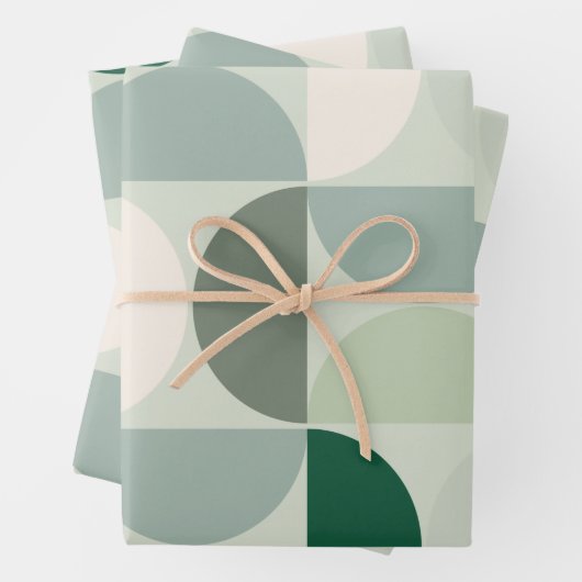 Mittelalterliche moderne Abstrakte Musterschablone Geschenkpapier Set (Beispiel)