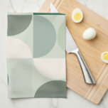 Mittelalterliche moderne Abstrakte Musterschablone Geschirrtuch<br><div class="desc">Moderne Muster - abstrakte geometrische Formen - minimalistisches Muster in Salbei grün.</div>