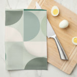 Mittelalterliche moderne Abstrakte Musterschablone Geschirrtuch<br><div class="desc">Moderne Muster - abstrakte geometrische Formen - minimalistisches Muster in Salbei grün.</div>