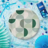 Mittelalterliche moderne Abstrakte Musterschablone Pappteller (Party)