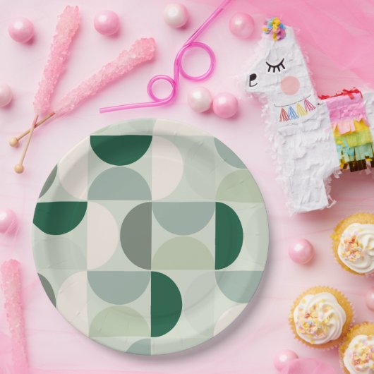 Mittelalterliche moderne Abstrakte Musterschablone Pappteller (Party)